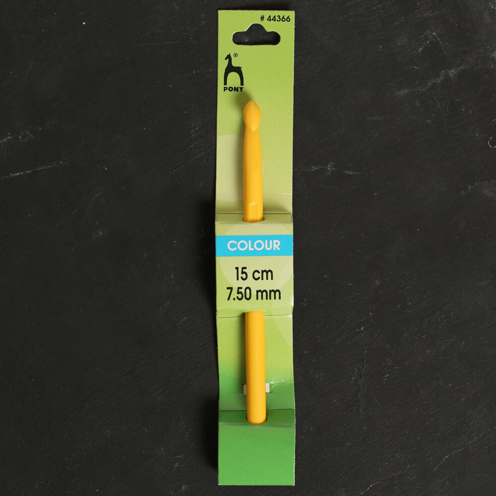 Pony Colour 7.5 mm 15 cm Sarı Plastik Yün Tığ - 44366